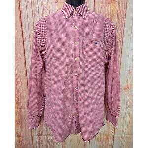 Vineyard Vines Mens Red Check Gingham Tucker Shirt Medium